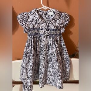 Edgehill Dress Sz 24 mo. Flowered with Smocking.
